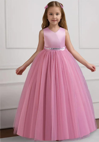 Girls Bow Princess Dress Children's Performance Dress