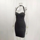 Summer Women Sexy Bodycon Backless Mini Party Dress