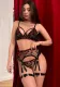 Women Sexy Lace Embroidered Hollow See-Through Sexy Lingerie Set