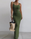 Women Solid Sleeveless Maxi Dress