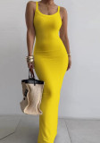 Women Solid Sleeveless Maxi Dress