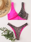Sexy Leopard Print Two Pieces Bikini Swimsuit