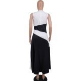 Spring And Autumn Women's Sleeveless Casual Long Dress