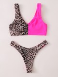 Sexy Leopard Print Two Pieces Bikini Swimsuit