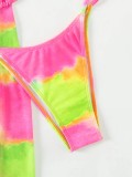 Long-Sleeved Beach Cardigan Two Pieces Bikini Three-Piece Swimsuit