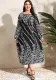 Chic Elegant Printed Loose Long Sleeve Plus Size Dress