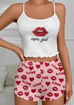 Summer Casual Pajamas Women's Sleeveless Camisole Shorts Set Home Wear