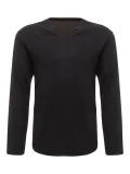 Men's waffle Solid Long Sleeve Basic Top