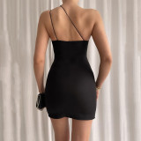 Women Sexy Irregular Off-Shoulder Bodycon Strap Dress