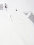 Men's Long Sleeve Color Block Waffle Basic T-Shirt