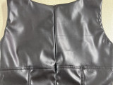 Women Spring Summer pu-Leather Sleeveless Bodycon Dress