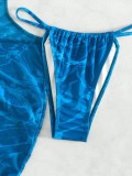 Printed Women's Two Pieces Bikini Three-Piece Swimsuit