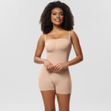 Women's Body-Shaping Bodysuit With Removable Straps Strapless Shapewear