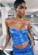 Summer Women's Sexy Slim Fit Lace-Up Strapless Top