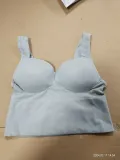 Solid Color Cotton 3D Fixed Cup Chest Pad Wrapped Chest Tank Top Ladies Sexy Sports Outdoor Wear Basic Bra Underwear