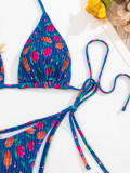Sexy Bikini Lace-Up Two Piece Triangle Swimsuit