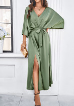 Women's Spring/Summer Chic Elegant V-Neck Loose Dress