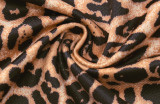 Women's Summer Fashion Print Sexy Low Back Strappy Leopard Dress