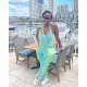 Women Summer Print Sleeveless Jumpsuit