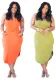 Women Loose Solid Short Sleeve Pocket Maxi Dress