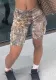 Summer Women Casual Leaf Print Pocket High Waist Shorts