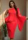 Style Slash Shoulder One-Sleeve Ruffle Party Cocktail Dress