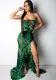 Women Sexy Ruffle Print Beach Dress