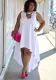 Plus Size Women Sleeveless Sexy Round Neck Casual Dress