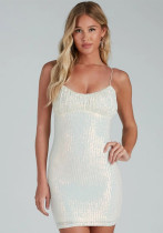 Summer Sequined Sexy Strap Party Dress