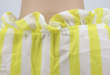 Women striped chiffon print Top and Skirt two-piece set