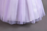 Girls princess dress puff sleeve mesh tutu skirt