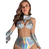 Women Laser Symphony Ball Role Play Sexy Cheerleader Performance Nightclub Game Suit Sexy Lingerie
