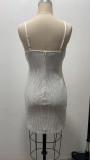 Summer Sequined Sexy Strap Party Dress