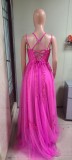 Evening dress overseas warehouse lace Low Back sexy dinner graduation party bridesmaid dress
