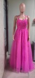 Evening dress overseas warehouse lace Low Back sexy dinner graduation party bridesmaid dress