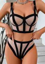 Fashionable See-Through Mesh Sexy Two-Piece Lingerie Set