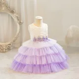 Children's Flower Girl Tutu Princess Dress Baby Girl's First Birthday Formal Party Dress