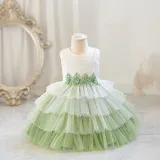 Children's Flower Girl Tutu Princess Dress Baby Girl's First Birthday Formal Party Dress