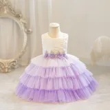 Children's Flower Girl Tutu Princess Dress Baby Girl's First Birthday Formal Party Dress