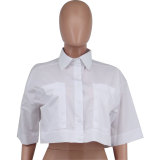 Spring Summer Fashion Casual Short Sleeve Women's Loose Shirt