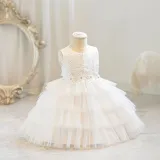 Children's Flower Girl Tutu Princess Dress Baby Girl's First Birthday Formal Party Dress