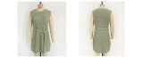 Spring Summer Women's Solid Color Round Neck Knitting Dress