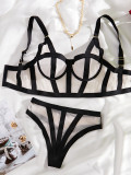 Fashionable See-Through Mesh Sexy Two-Piece Lingerie Set