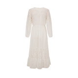 Chiffon Lace Patchwork Long Cover-Up Sun Protection Coat