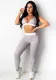 Women Solid Sling Elastic Casual Sports Two-piece Set