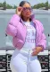 Women Solid Zipper Warm Padding Jacket