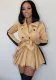 Women Solid Color Block Long Sleeve Casual Dress