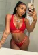 Women printed sexy Swimwear two-piece set