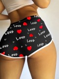 Heart Letter Printed Sexy Shorts