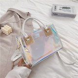 Women's Trendy Transparent Laser Pvc Handbag Crossbody Bag Shoulder Bag